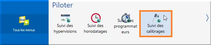 Accès Suivi des calibrages